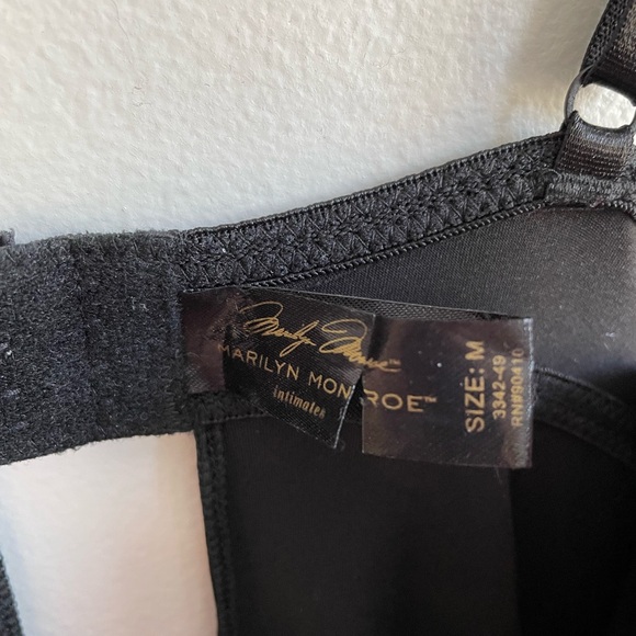 BLACK PINK MARILYN MONROE SLIP PADDED BRA LACE ADJUSTABLE STRAPS STRETCH - Picture 10 of 16